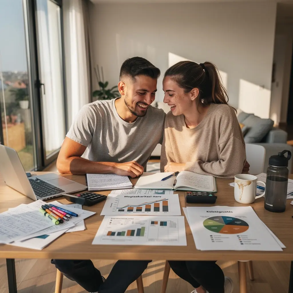 Csoportos tanulás pénzügyi ismeretekről, fiatalokkal egy teremben.