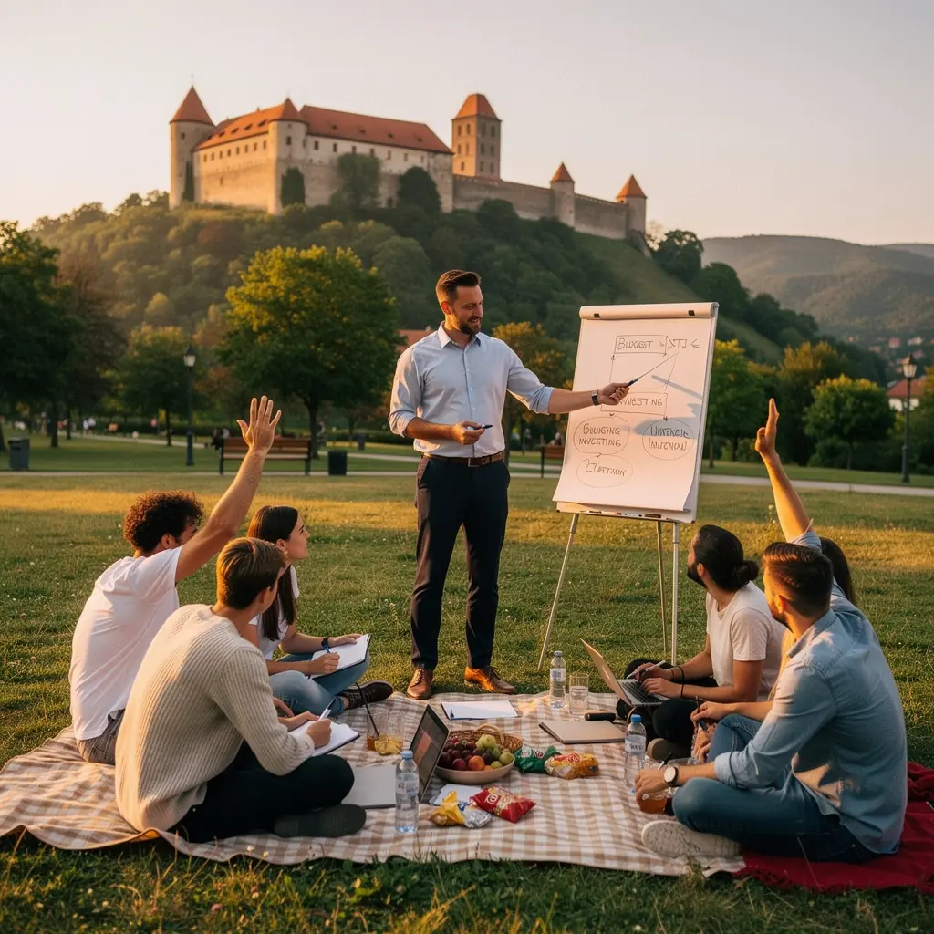 Egy ember, aki számítógépen költségvetést készít.